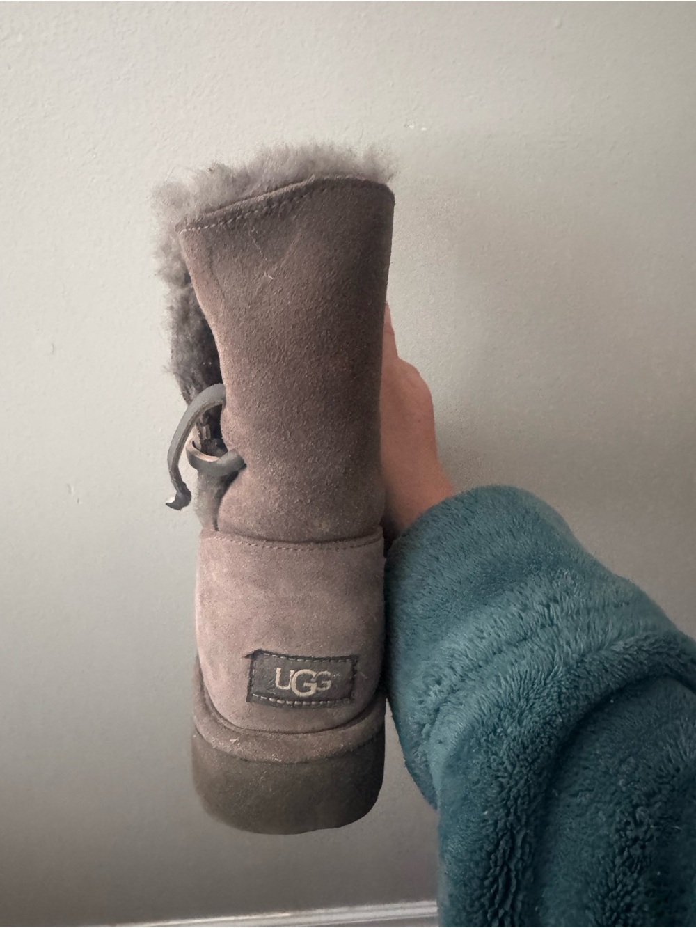 UGG Short Suede Boot - Gray Brown